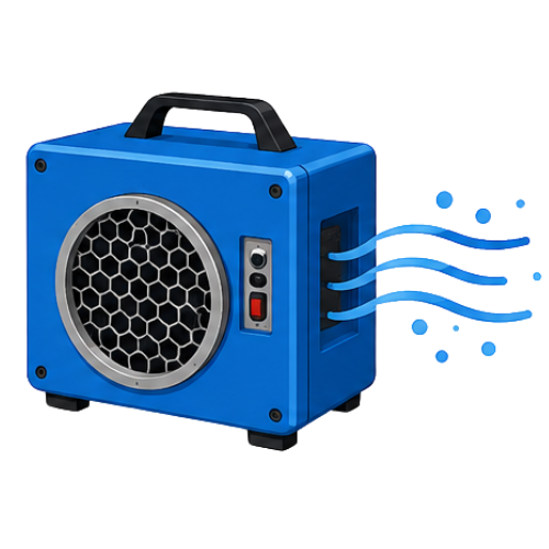 professional air scrubbers used for air purification, odor removal, mold remediation, smoke cleanup, and indoor air quality restoration services